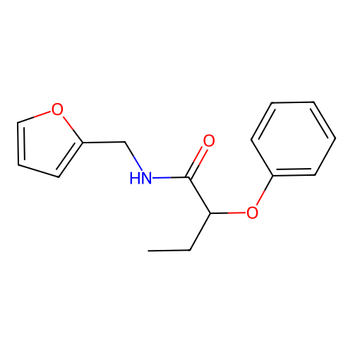 N-(furan-2-ylmethyl)-2-phenoxybutanamide structure