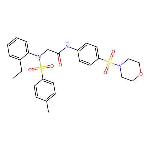 2-(N-(2-Ethylphenyl)-4-methylphenylsulfonamido)-N-(4-(morpholinosulfonyl)phenyl)acetamide structure