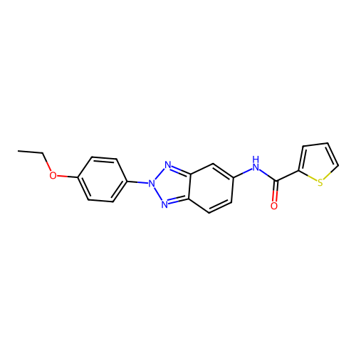 N-[2-(4-ethoxyphenyl)benzotriazol-5-yl]thiophene-2-carboxamide structure