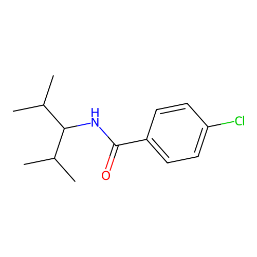 4-chloro-N-(2,4-dimethylpentan-3-yl)benzamide structure