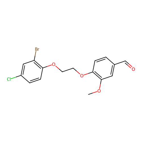 4-[2-(2-Bromo-4-chlorophenoxy)ethoxy]-3-methoxybenzaldehyde structure