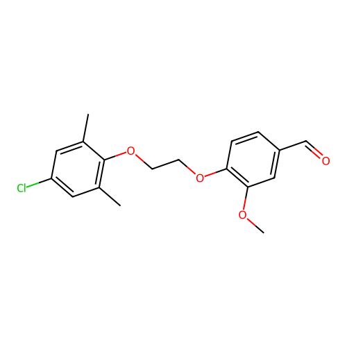 4-[2-(4-Chloro-2,6-dimethylphenoxy)ethoxy]-3-methoxybenzaldehyde structure