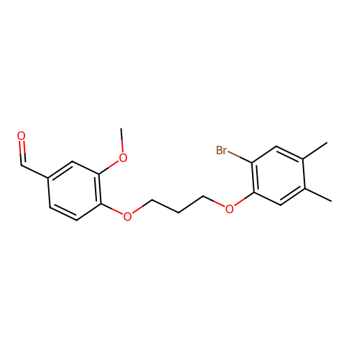 4-[3-(2-Bromo-4,5-dimethylphenoxy)propoxy]-3-methoxybenzaldehyde structure