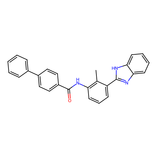 N-[3-(1H-benzimidazol-2-yl)-2-methylphenyl]-4-phenylbenzamide structure