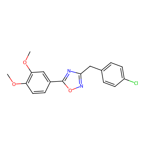 3-(4-Chlorobenzyl)-5-(3,4-dimethoxyphenyl)-1,2,4-oxadiazole structure