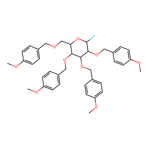 2,3,4,6-Tetra-O-(4-methoxybenzyl)-D-galactopyranosylfluoride structure