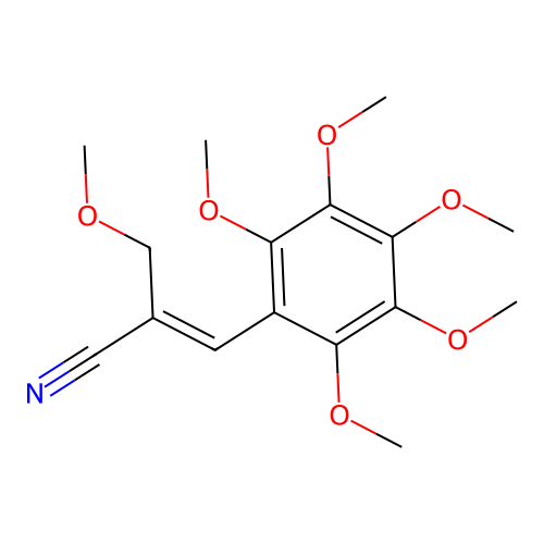 2-(Methoxymethyl)-3-(2,3,4,5,6-pentamethoxyphenyl)prop-2-enenitrile structure