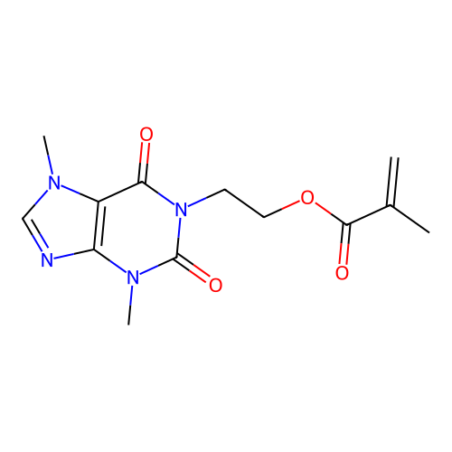 2-(3,7-Dimethyl-2,6-dioxopurin-1-yl)ethyl 2-methylprop-2-enoate structure