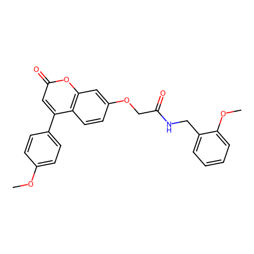 N-(2-methoxybenzyl)-2-((4-(4-methoxyphenyl)-2-oxo-2H-chromen-7-yl)oxy)acetamide structure
