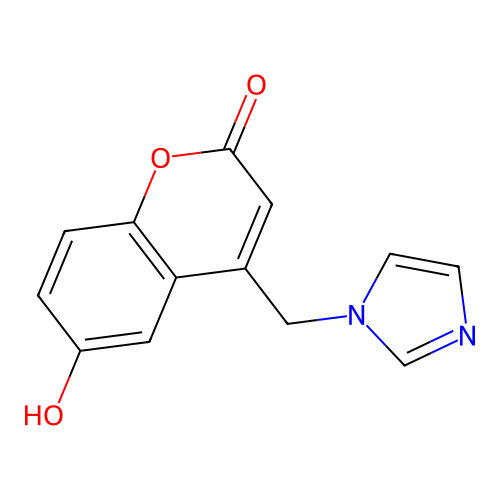 4-((1H-imidazol-1-yl)methyl)-6-hydroxy-2H-chromen-2-one structure