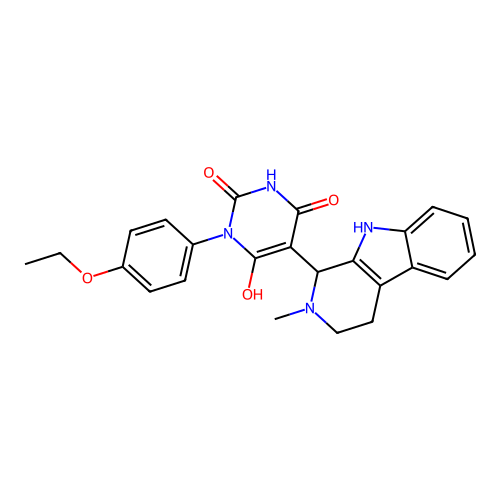3-(4-ethoxyphenyl)-6-hydroxy-5-(2-methyl-2,3,4,9-tetrahydro-1H-pyrido[3,4-b]indol-1-yl)pyrimidine-2,4(1H,3H)-dione structure
