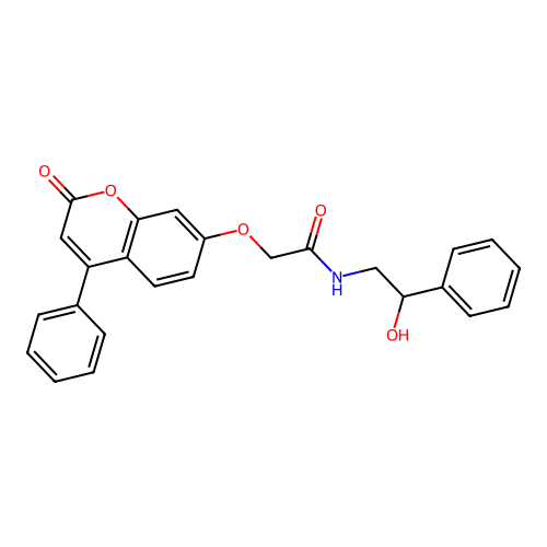 N-(2-hydroxy-2-phenylethyl)-2-((2-oxo-4-phenyl-2H-chromen-7-yl)oxy)acetamide structure