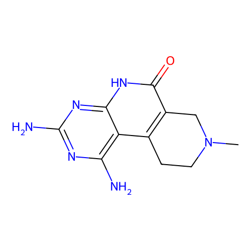 1,3-diamino-8-methyl-7,8,9,10-tetrahydropyrimido[4,5-c][2,7]naphthyridin-6(5H)-one structure