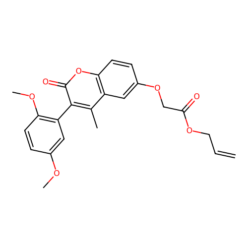 Prop-2-enyl 2-[3-(2,5-dimethoxyphenyl)-4-methyl-2-oxochromen-6-yl]oxyacetate structure