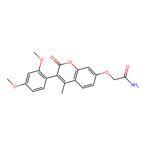 2-((3-(2,4-dimethoxyphenyl)-4-methyl-2-oxo-2H-chromen-7-yl)oxy)acetamide structure