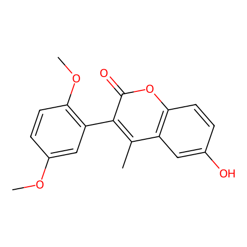 3-(2,5-Dimethoxyphenyl)-6-hydroxy-4-methylchromen-2-one structure