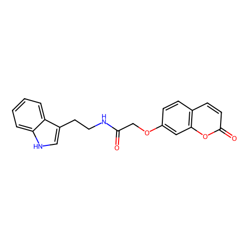 N-(2-(1H-indol-3-yl)ethyl)-2-((2-oxo-2H-chromen-7-yl)oxy)acetamide structure