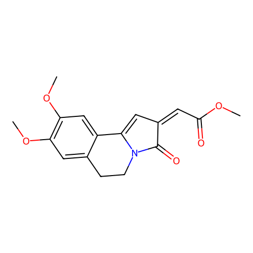 methyl (2Z)-2-(8,9-dimethoxy-3-oxo-5,6-dihydropyrrolo[2,1-a]isoquinolin-2-ylidene)acetate structure