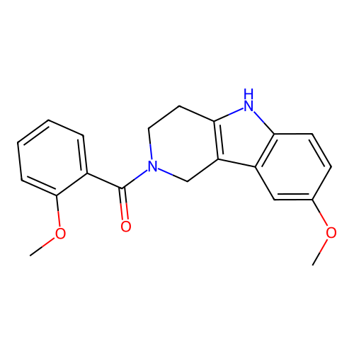 (2-methoxyphenyl)(8-methoxy-1,3,4,5-tetrahydro-2H-pyrido[4,3-b]indol-2-yl)methanone structure