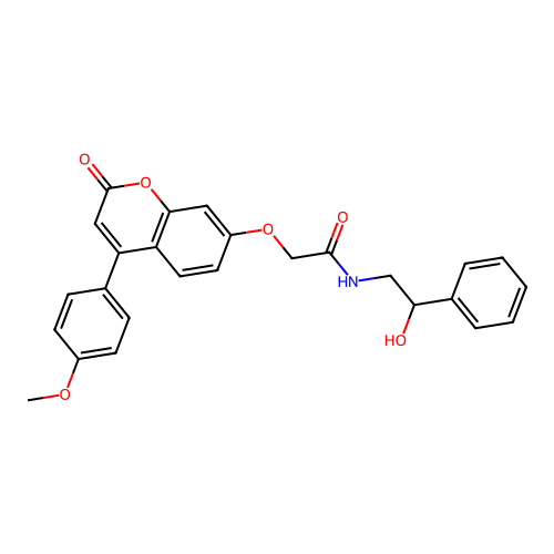 N-(2-hydroxy-2-phenylethyl)-2-((4-(4-methoxyphenyl)-2-oxo-2H-chromen-7-yl)oxy)acetamide structure