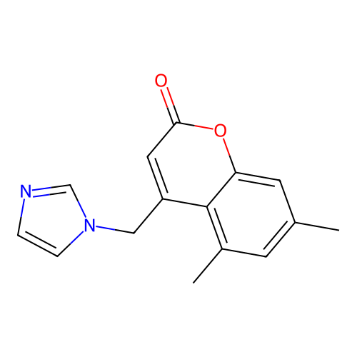 4-(Imidazol-1-ylmethyl)-5,7-dimethylchromen-2-one structure