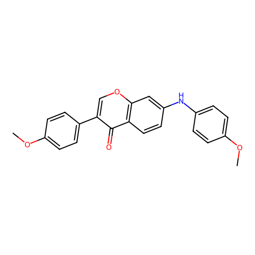 3-(4-methoxyphenyl)-7-((4-methoxyphenyl)amino)-4H-chromen-4-one structure