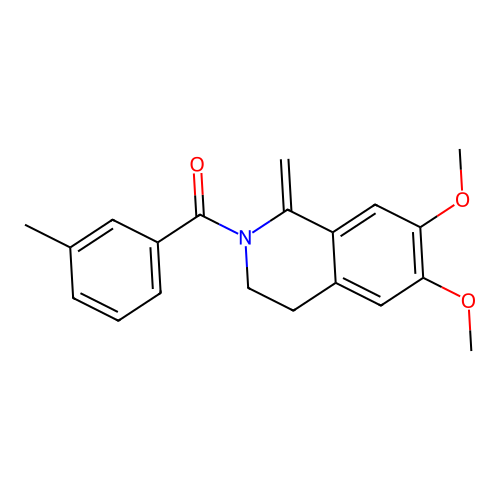 (6,7-dimethoxy-1-methylene-3,4-dihydroisoquinolin-2(1H)-yl)(m-tolyl)methanone structure