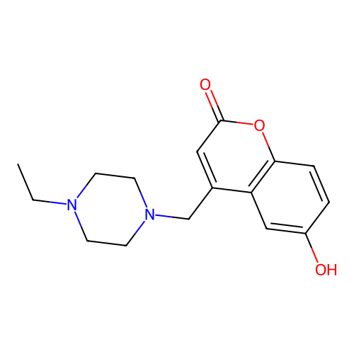 4-((4-ethylpiperazin-1-yl)methyl)-6-hydroxy-2H-chromen-2-one structure
