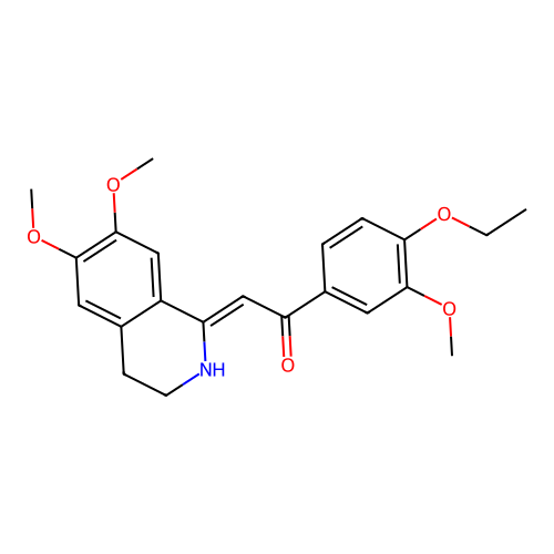 (Z)-2-(6,7-dimethoxy-3,4-dihydroisoquinolin-1(2H)-ylidene)-1-(4-ethoxy-3-methoxyphenyl)ethanone structure