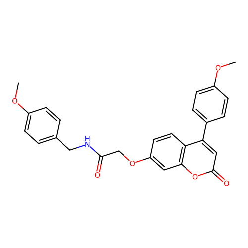 N-(4-methoxybenzyl)-2-((4-(4-methoxyphenyl)-2-oxo-2H-chromen-7-yl)oxy)acetamide structure