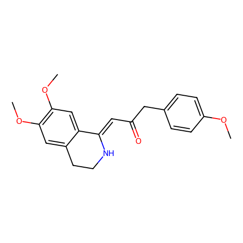 1-(6,7-dimethoxy-3,4-dihydro-2H-isoquinolin-1-ylidene)-3-(4-methoxyphenyl)propan-2-one structure