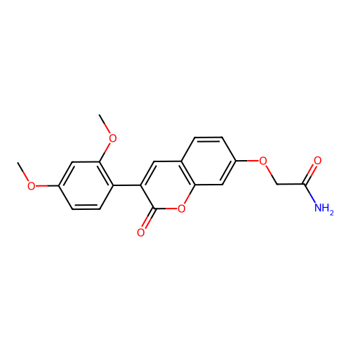 2-((3-(2,4-dimethoxyphenyl)-2-oxo-2H-chromen-7-yl)oxy)acetamide structure
