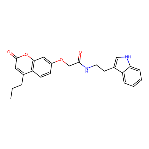 N-(2-(1H-indol-3-yl)ethyl)-2-((2-oxo-4-propyl-2H-chromen-7-yl)oxy)acetamide structure