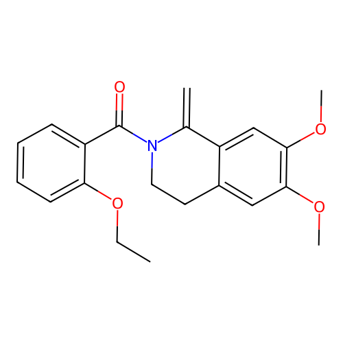 (6,7-dimethoxy-1-methylene-3,4-dihydroisoquinolin-2(1H)-yl)(2-ethoxyphenyl)methanone structure