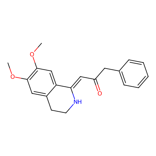 (1Z)-1-(6,7-dimethoxy-3,4-dihydroisoquinolin-1(2H)-ylidene)-3-phenylpropan-2-one structure