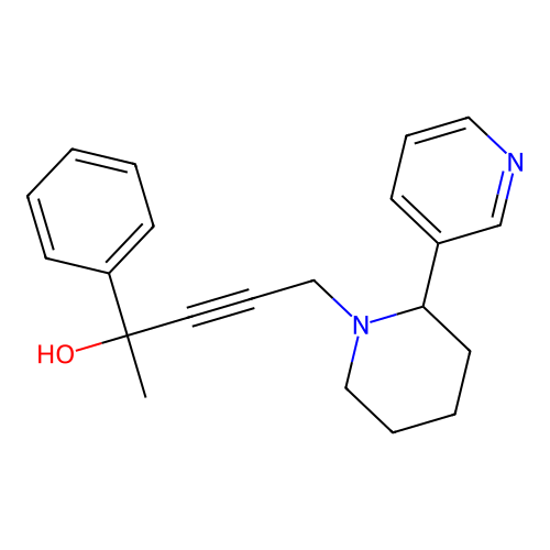 2-Phenyl-5-(2-(3-pyridyl)piperidyl)pent-3-yn-2-ol structure