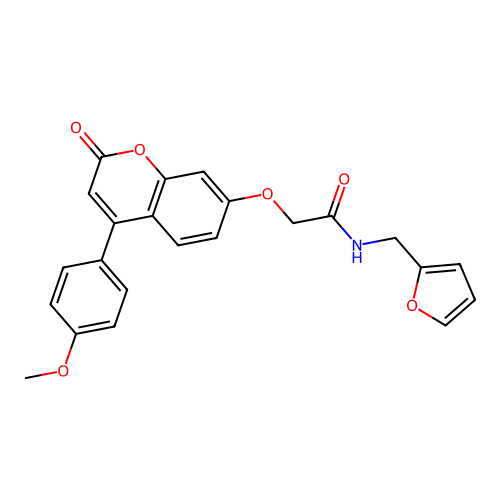 N-(furan-2-ylmethyl)-2-((4-(4-methoxyphenyl)-2-oxo-2H-chromen-7-yl)oxy)acetamide structure