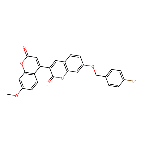 7-((4-bromobenzyl)oxy)-7'-methoxy-2H,2'H-[3,4'-bichromene]-2,2'-dione structure