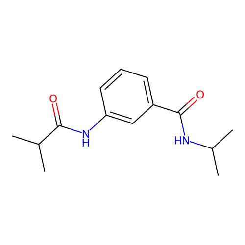 3-[(2-methylpropanoyl)amino]-N-(propan-2-yl)benzamide structure