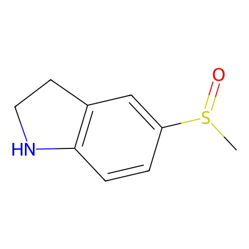 5-methylsulfinyl-2,3-dihydro-1H-indole structure