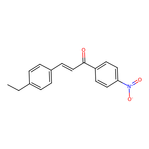 (2E)-3-(4-Ethylphenyl)-1-(4-nitrophenyl)prop-2-en-1-one structure