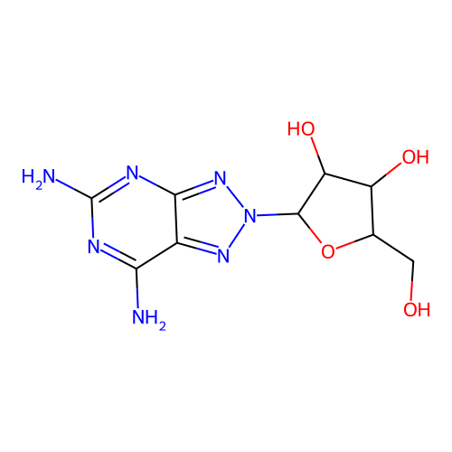 2-(5,7-Diaminotriazolo[4,5-d]pyrimidin-2-yl)-5-(hydroxymethyl)oxolane-3,4-diol structure