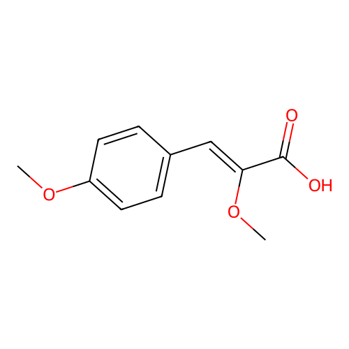 (Z)-2-methoxy-3-(4-methoxyphenyl)prop-2-enoic acid structure