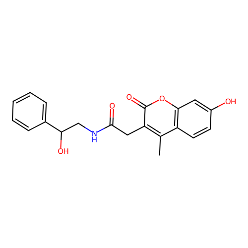 N-(2-hydroxy-2-phenylethyl)-2-(7-hydroxy-4-methyl-2-oxo-2H-chromen-3-yl)acetamide structure