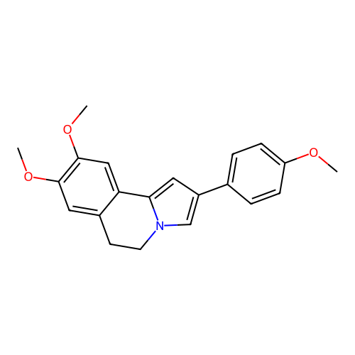 8,9-Dimethoxy-2-(4-methoxyphenyl)-5,6-dihydropyrrolo[2,1-a]isoquinoline structure