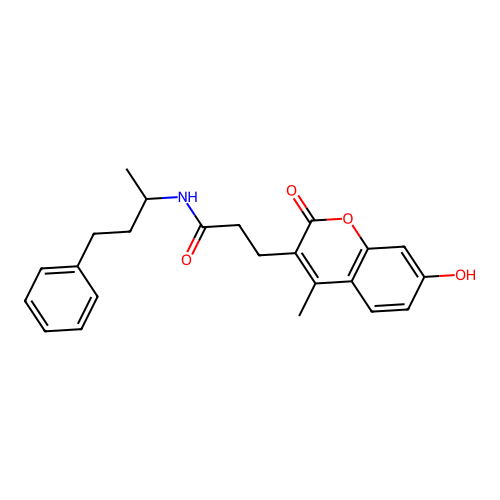 3-(7-hydroxy-4-methyl-2-oxo-2H-chromen-3-yl)-N-(4-phenylbutan-2-yl)propanamide structure