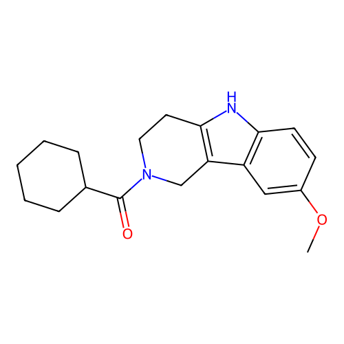 Cyclohexyl-(8-methoxy-1,3,4,5-tetrahydropyrido[4,3-b]indol-2-yl)methanone structure