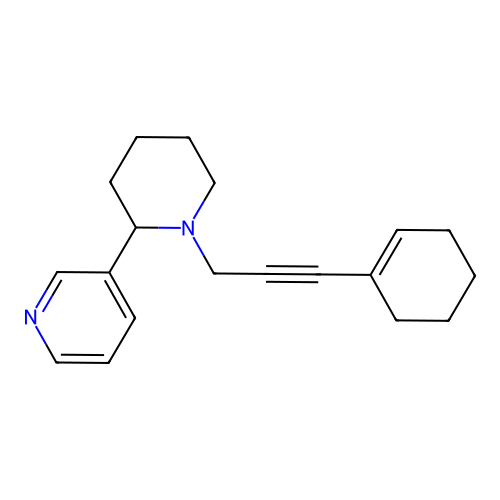3-[1-(3-Cyclohex-1-enylprop-2-ynyl)-2-piperidyl]pyridine structure