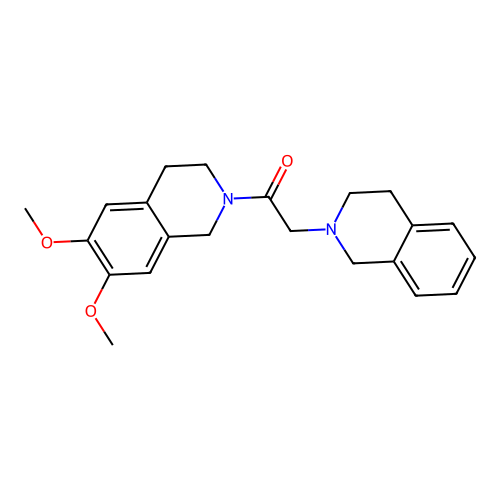 2-(3,4-dihydro-1H-isoquinolin-2-yl)-1-(6,7-dimethoxy-3,4-dihydro-1H-isoquinolin-2-yl)ethanone structure