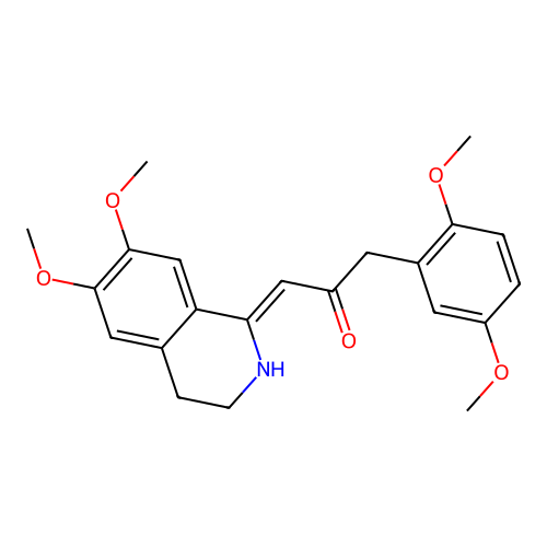(Z)-1-(6,7-dimethoxy-3,4-dihydroisoquinolin-1(2H)-ylidene)-3-(2,5-dimethoxyphenyl)propan-2-one structure